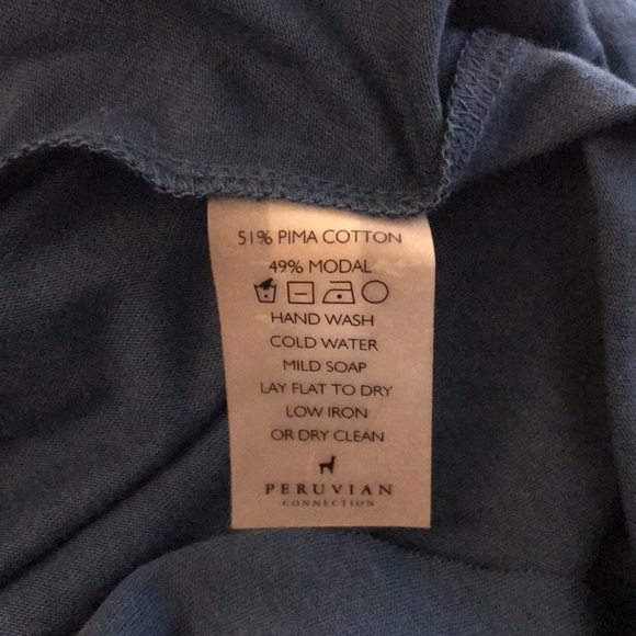 Peruvian Connection Gathered Hem Tee Shirt Medium and Large - Picture 12 of 12